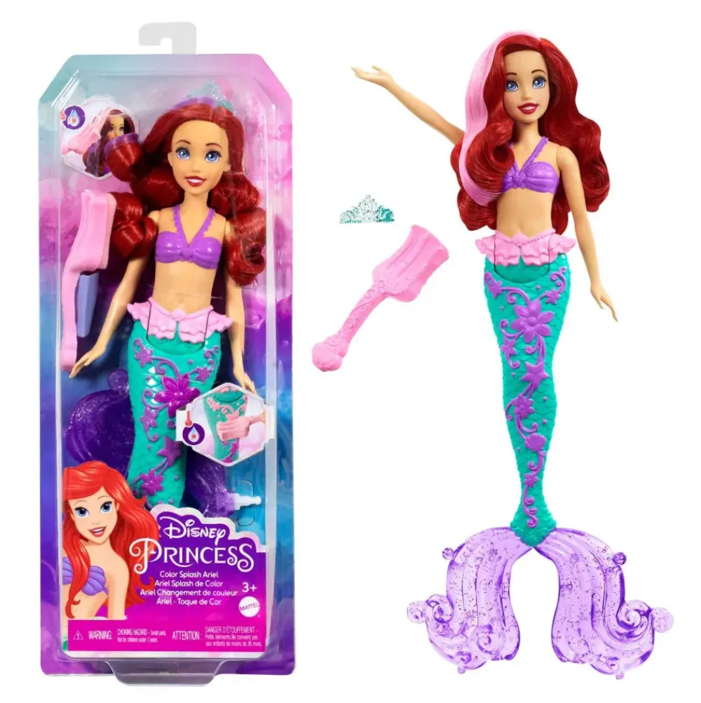 Princess Ariel Splash Color Muneca Cambia Color 3 Anos^* Sale