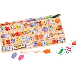 Aprendo Abecedario Y Numeros Juego Educativo Infantil Madera^Maderas Outlet