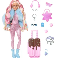 Extra Fly Muneca Con Tematica De Viajes Con Conjunto Invernal Para La Nieve Mono Ros^Barbie Outlet