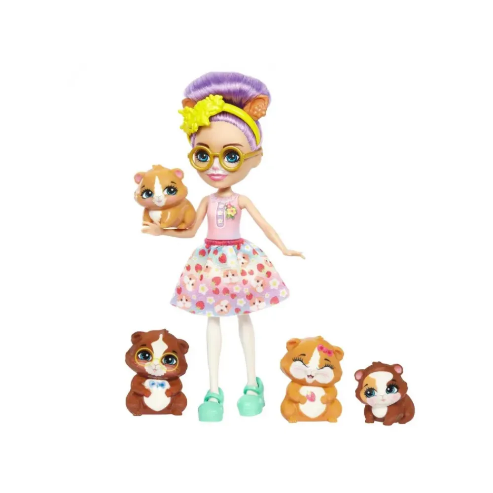 Muneca Guinea Con Familia De Mascotas Cobaya De Juguete^Enchantimals Outlet