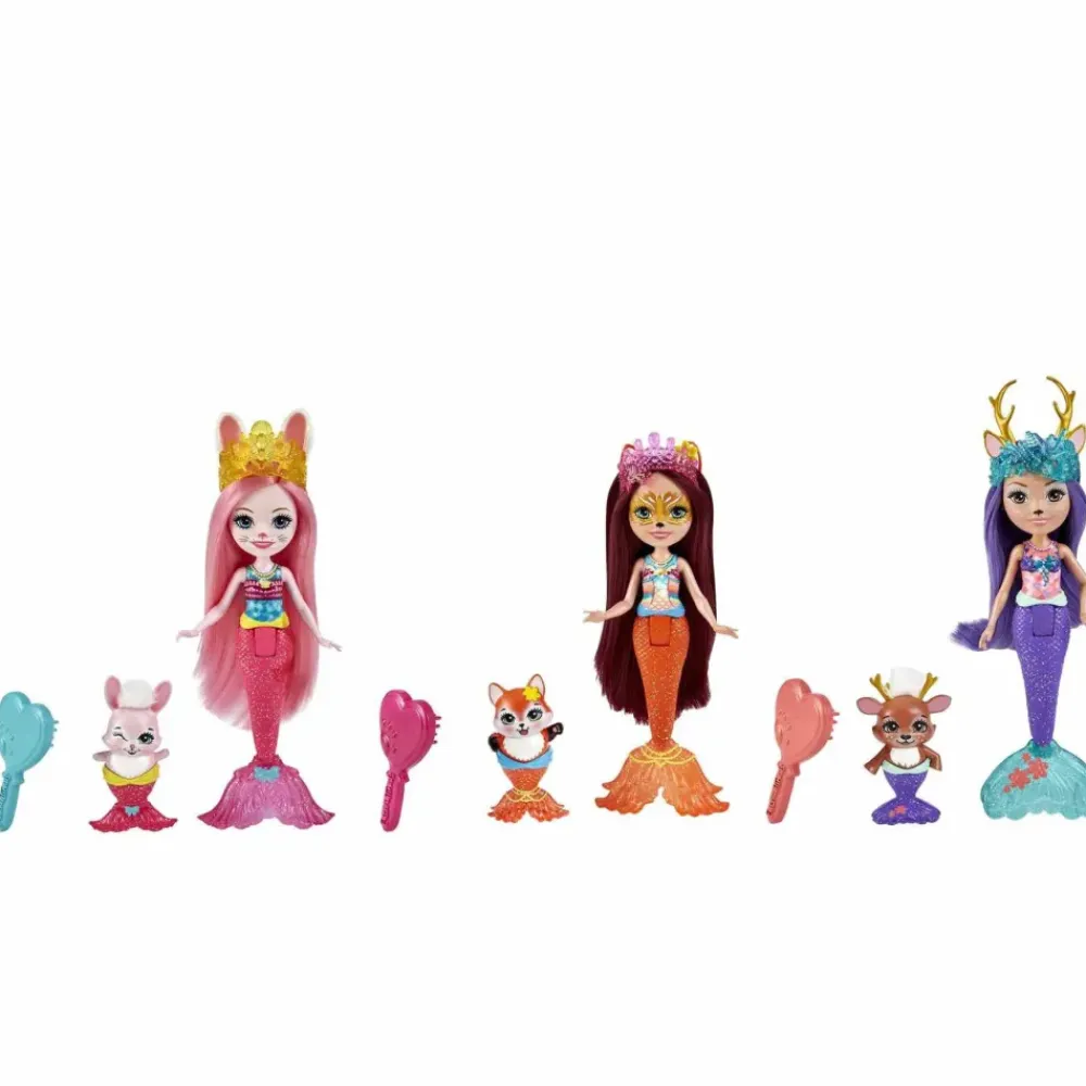 Pack 3 Sirenas Muñecas Con Mascotas Y Accesorios Mattel Hcf87^Enchantimals Best