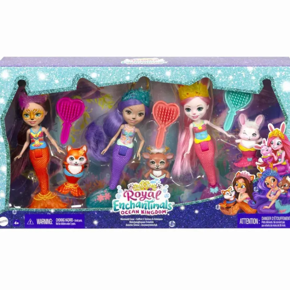 Pack 3 Sirenas Muñecas Con Mascotas Y Accesorios Mattel Hcf87^Enchantimals Best