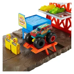 Monster Trucks Gasolinera Pista Coches De Juguete 4 Anos^Hot Wheels Best