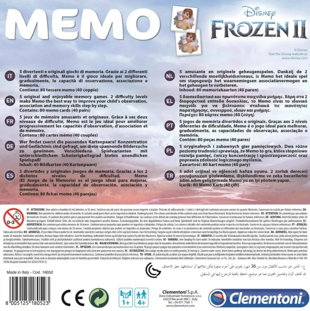 Juego Memo 2^Frozen Outlet