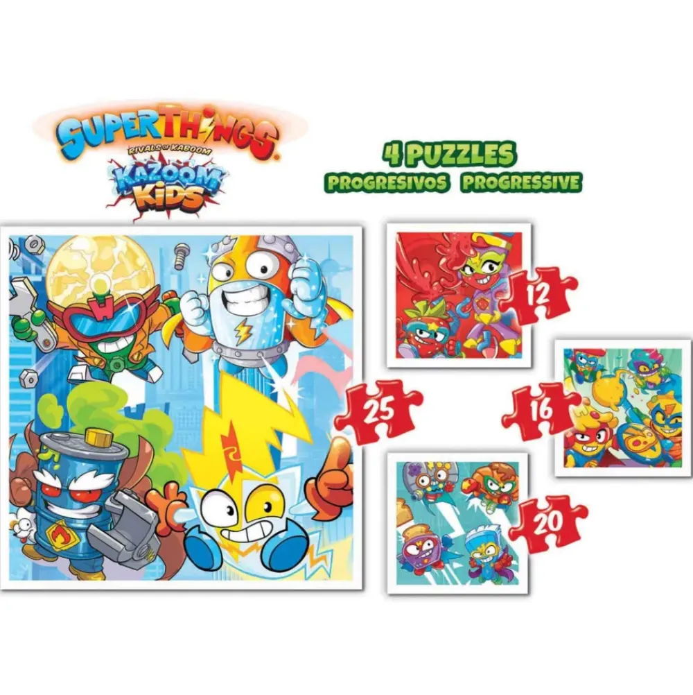 Maleta Puzzles Progresivos 12 16 20 25^Superthings