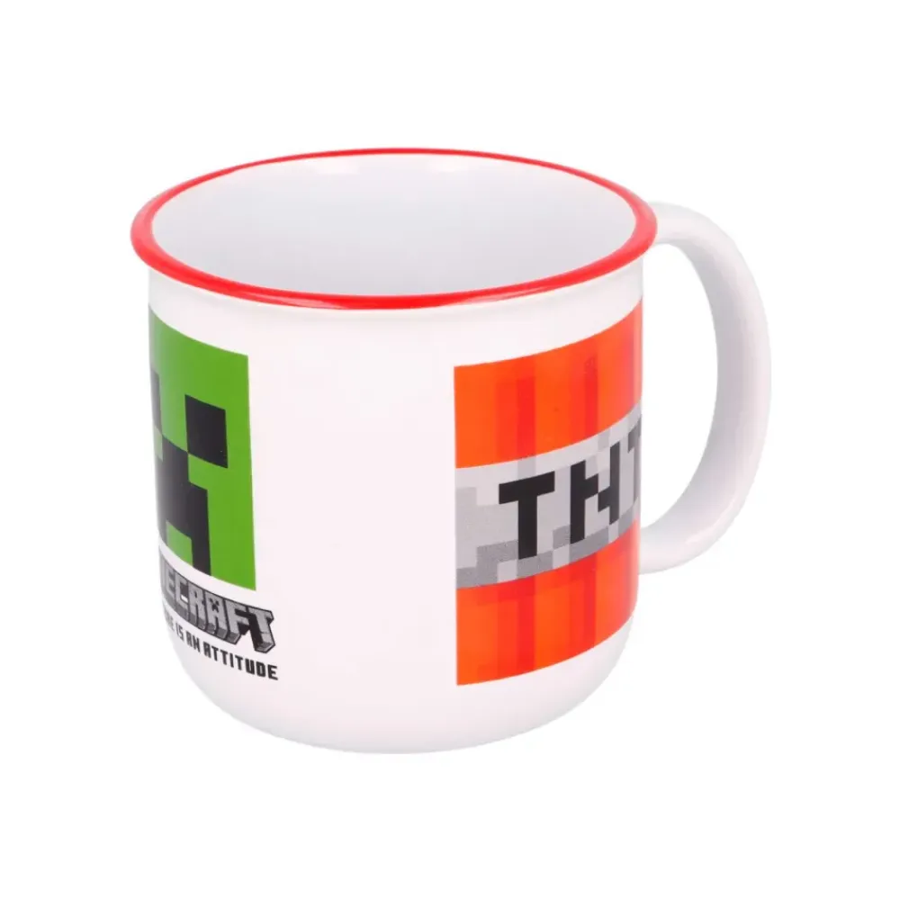 Taza Ceramica De Desayuno 400 Ml En Caja Regalo^Minecraft Best