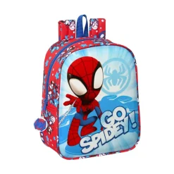 Mochila De Guarderia Spidey Adaptable A Carro 27 Cm^Spiderman New