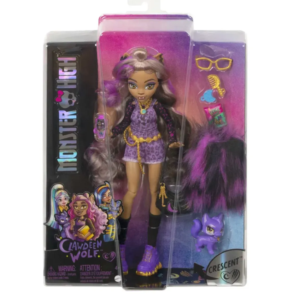Clawdeen Wolf Muneca Articulada Con Mascota Y Accesorios De Moda^Monster High Outlet