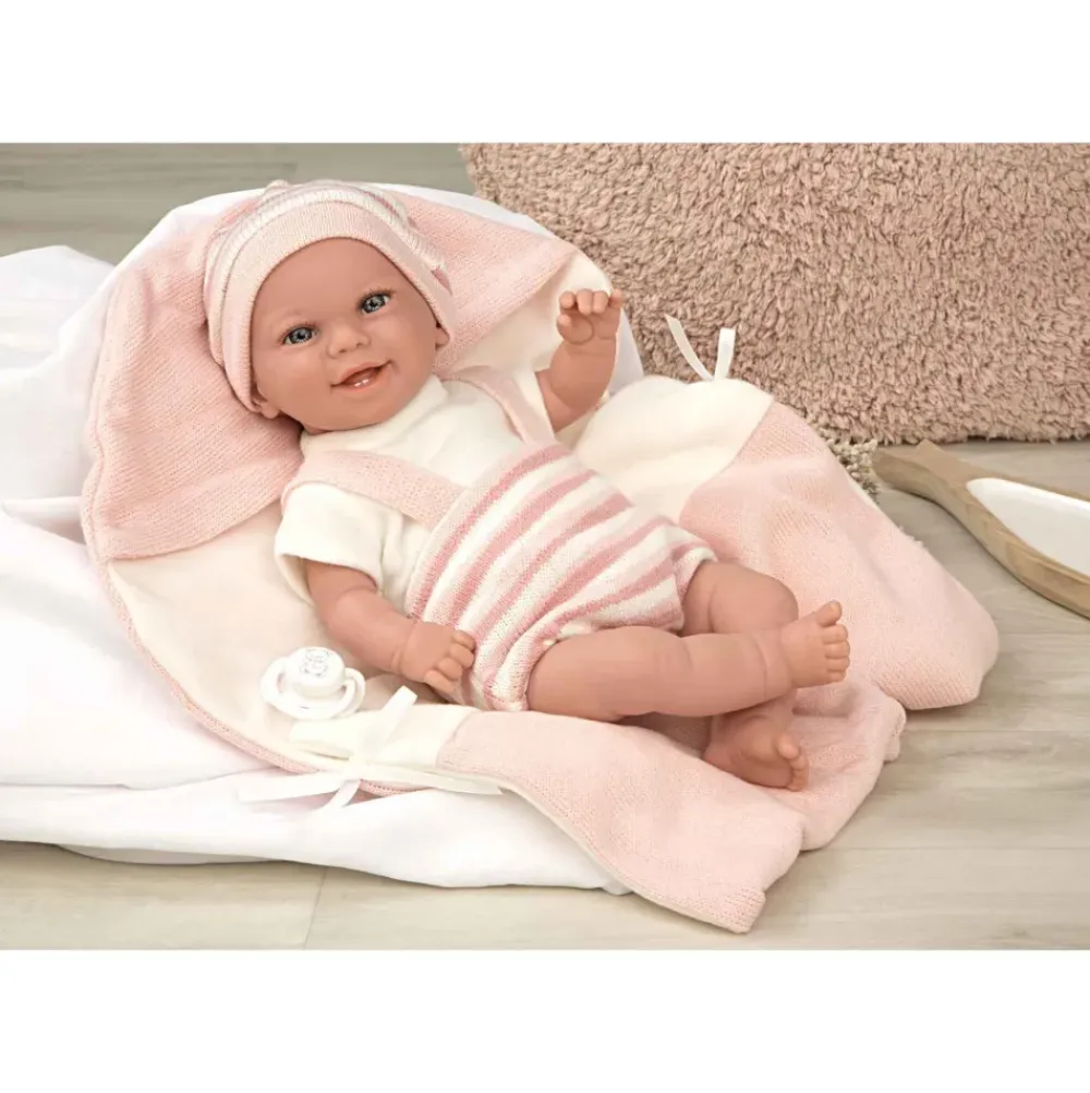 Muneco Elegance De 35 Cm Babyto Rosa Con Manta^Muñecas Arias Online