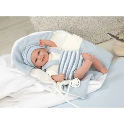 Muneco Elegance De 35 Cm Babyto Azul Con Manta^Muñecas Arias Online