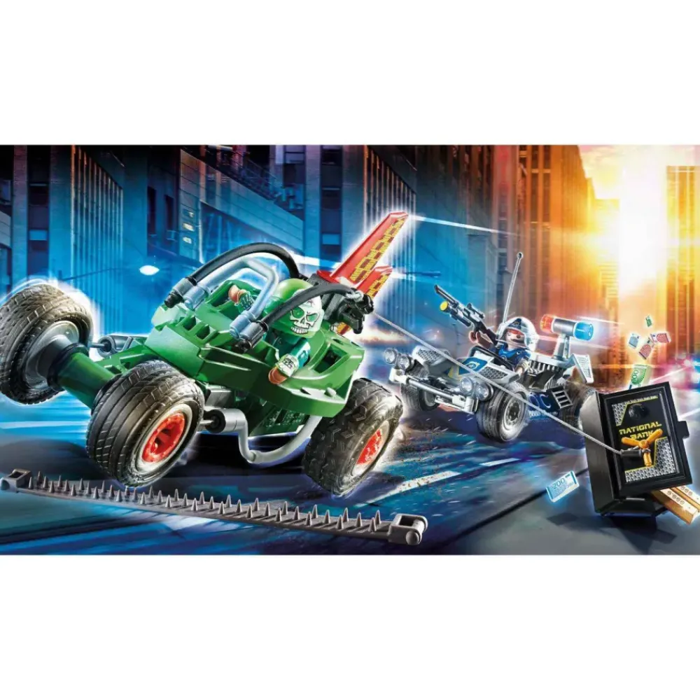 City Action Kart Policial: Persecucion Ladron De Caj 70577^Playmobil New