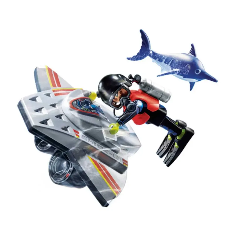 City Action Rescate Maritimo Vehiculo De Propulsion Para Buceo Para Rescate 70145^Playmobil Hot