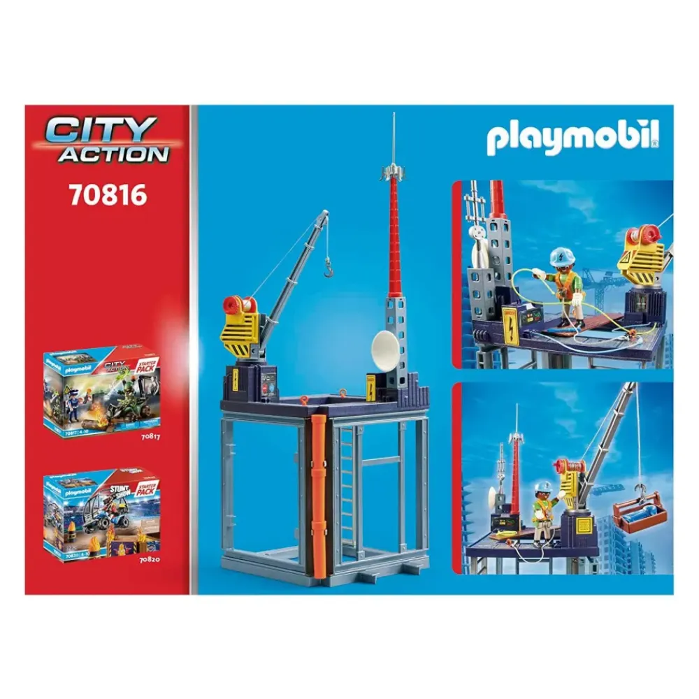 City Action Starter Pack Construcción Con Grua 70816^Playmobil