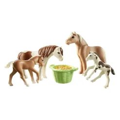 Country 2 Ponis Islandeses Con Potro^Playmobil