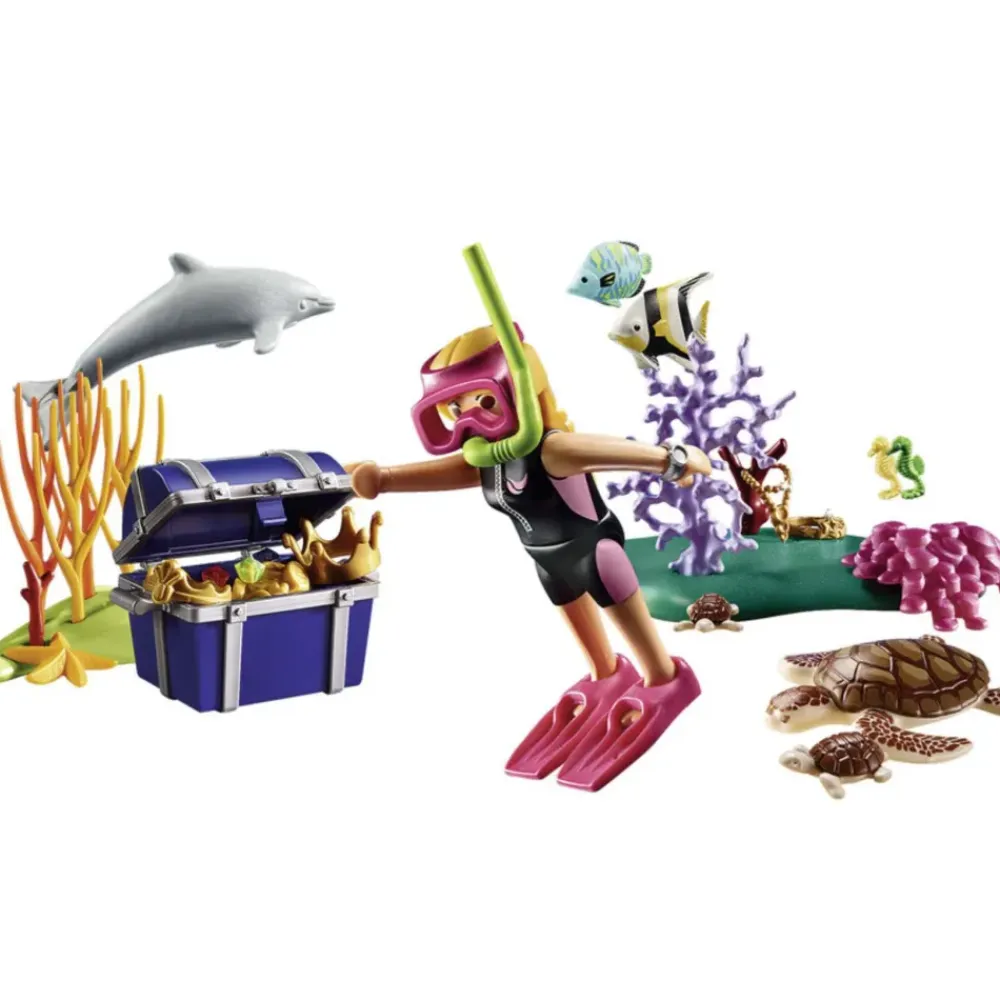 Set De Regalo Buceadora De Tesoros^Playmobil New