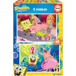 Puzzle Bob Esponja 2X48 Piezas^Educa Borras Sale