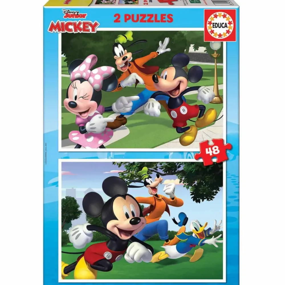 Puzzle Infantil Madera 2X48 Piezas Mickey Y Amigos^Educa Borras Hot