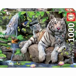 Puzzle Tigres Blancos De Bengala 1000 Piezas^Educa Borras Discount
