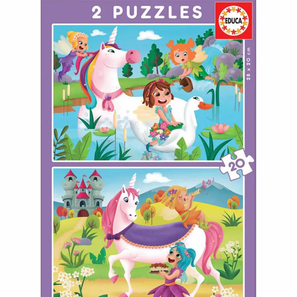 Puzzles Unicornios Y Hadas 20 Piezas^Educa Borras