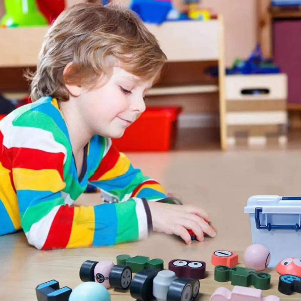 Robots Magneticos Apilables Pack 5^Marca Blanca Clearance