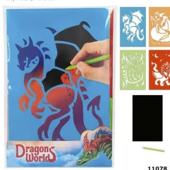 Dino World Tarjetas Magic Scratch Dragon^TopModel