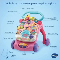 Correpasillos Andandin 2 En 1 Rosa| Juguete Infantil^VTech Sale